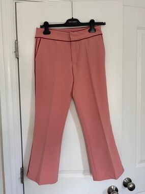 Raquel Orozco Women's Pink Cropped Pant with Red piping Sz 2